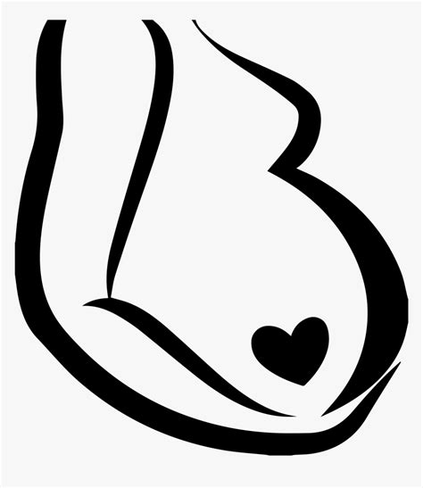 cute pregnant belly silhouette clipart png  pregnancy