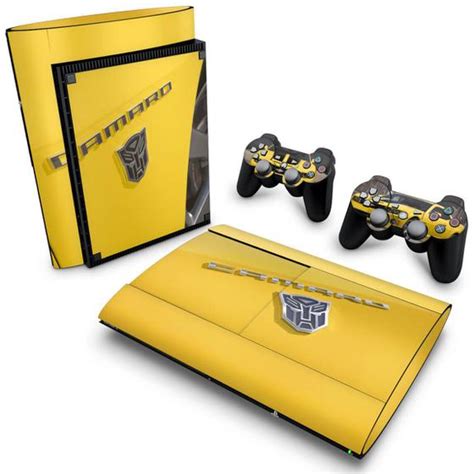 Adesivo Compatível PS3 Super Slim Skin Transformers Camaro Pop Arte