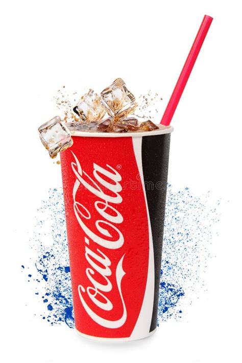 Cup With Coca Cola Editorial Stock Image Image Of Spray 102696144