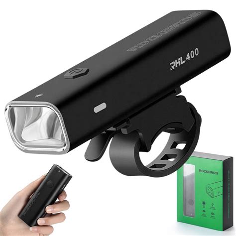 Lampka rowerowa przednia ROCKBROS RHL400 400 LM przód IPX6 USB C ...
