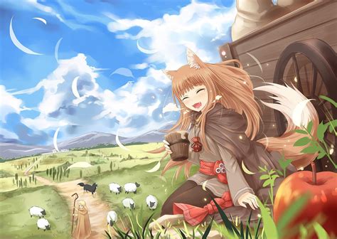 Illustration Anime Cartoon Holo Spice And Wolf Mythology