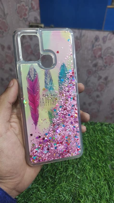 Infinix Hot 10s Back Cover Water Glitter Cover With Free Pop Socket Stylish Pop Socket Print