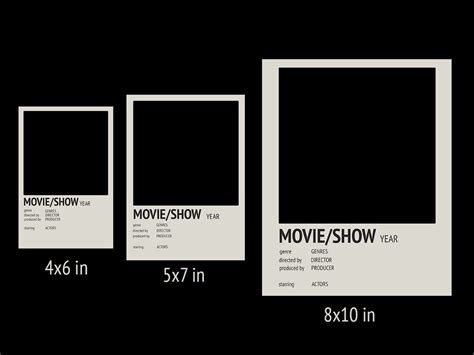 Custom Polaroid Style Movieshow Poster Etsy