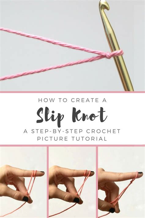 Learn To Crochet The Easy Way A Step By Step Picture Tutorial On How To Tie A Slip Knot For