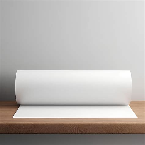 White Roll Of Wallpaper Mockup Style Premium Ai Generated Image