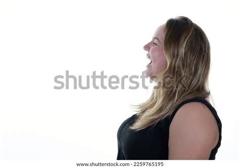 Side Woman Profile Screams Mouth Open Stock Photo 2259765195 | Shutterstock