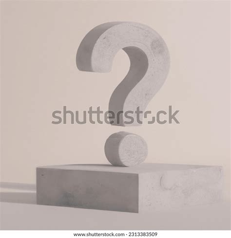 Advertising Podium Photo Question Mark Concrete Ai Generated Image