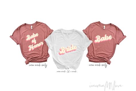 Buy Retro Bachelorette Party Shirts Brides Babes Shirts Babe Of Honor Shirts Bridal Party Shirt