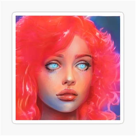 Art Portrait Fire Fairy Starfire Sticker By Biodigital Jazz Redbubble