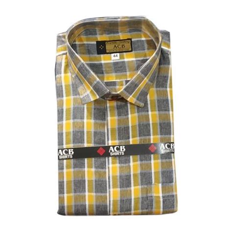 Acb Modern Mens Cotton Check Shirt Machine Wash Size S Xl At Rs 150