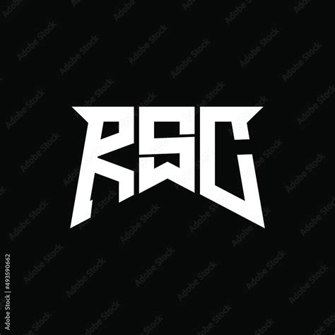 Rsc Letter Logo Design On Black Background Rsc Creative Initials