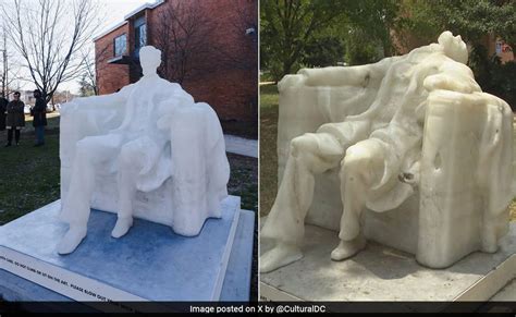 Abraham Lincolns Wax Sculpture In Us Melts As Temperatures Soar