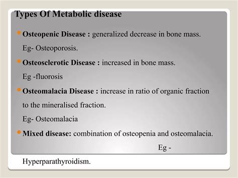 Metabolic Bone Disease PPT