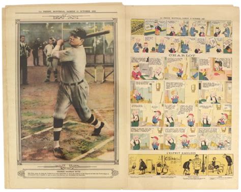 Lot Detail Babe Ruth New York Yankees La Presse Montreal