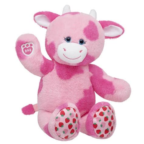 Plush Strawberry Pink Cow Toy Shop Now At Build A Bear Cute