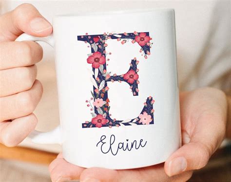 Monogram Mug Letter Mug Initial Mug Personalized Christmas Mug