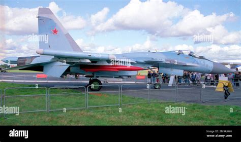 Russische Luftwaffe Sukhoi Su Blue Auf Der Sbac Farnborough