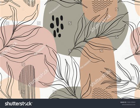 Tropical Leaves Hand Drawn Seamless Pattern 库存矢量图（免版税）1926139943