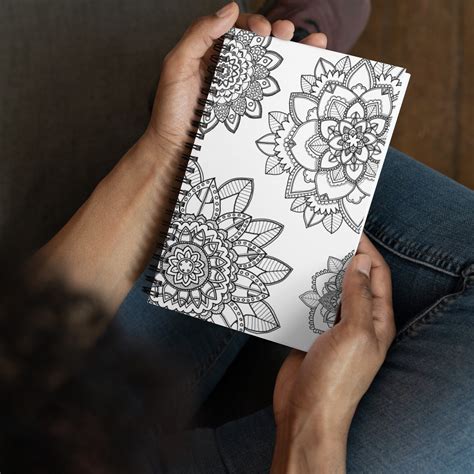 Spiral Notebook With Hand Drawn Cover Dotted Line Fun Journal for ...