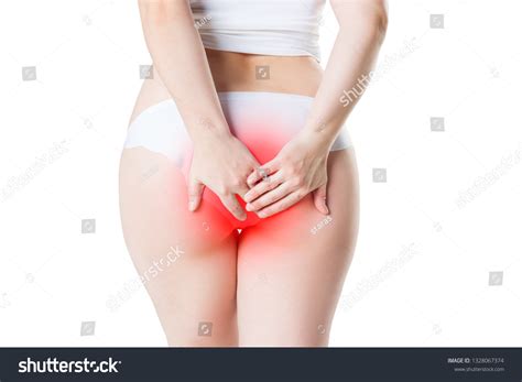 Woman Suffering Hemorrhoids Anal Pain Isolated Stock Photo 1328067374 Shutterstock