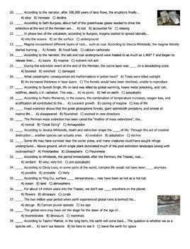 PBS NOVA Ancient Earth Inferno Video Questions Worksheet By Mr McNeely