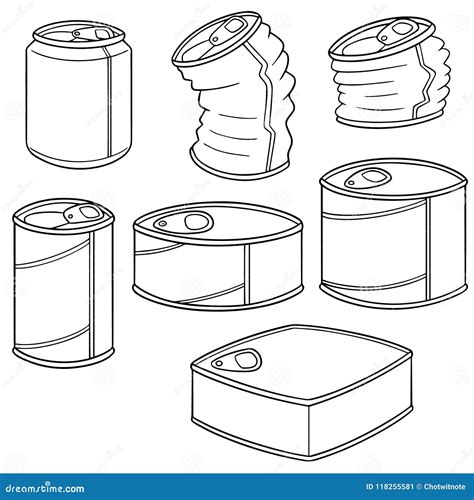 Vektorsatz Der Dose Vektor Abbildung Illustration Von Dose