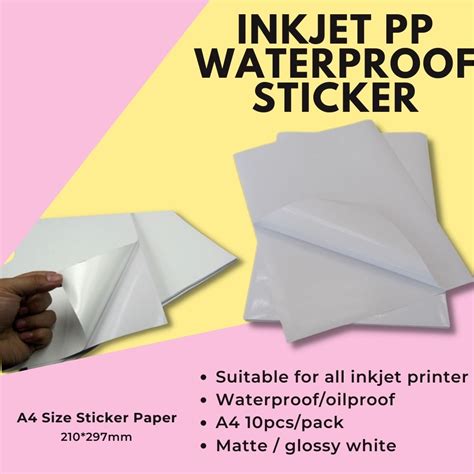 Sticker A4 Waterproof Sticker Kalis Air Sticker Frozen White Pp For