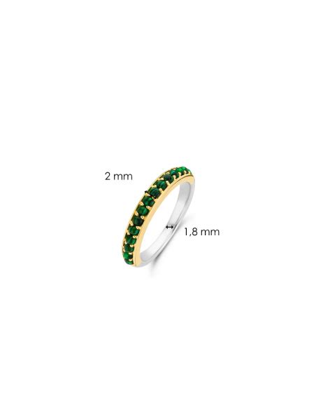 Bague Argent Mix Match Ti Sento Malachite Verte