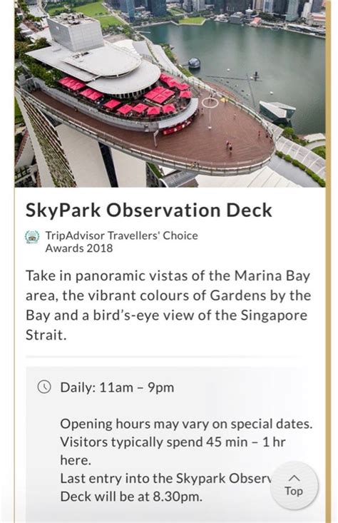 MBS SkyPark Observation Deck Tickets Tickets Vouchers Local