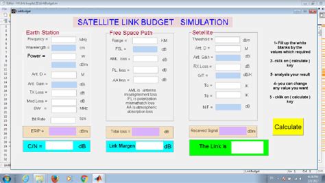 Pdf Satellite Link Budget Calculator By Using Matlab Gui Semantic