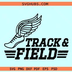 Track And Field SVG Winged Running Shoe Svg Mom Track Svg Track