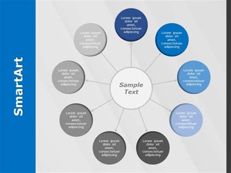 SmartArt Cycle Segmented Pie 7 Steps