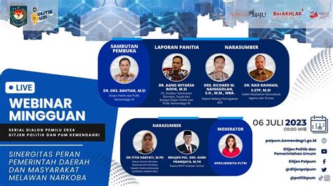 Webinar Sinergitas Peran Pemda Dan Masyarakat Dalam Melawan Narkoba