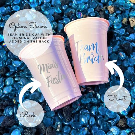 Personalized Bride Tumblers Plastic Team Bride Cup Reusable Etsy