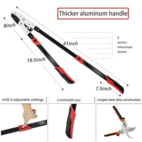 Loppers Branch Cutter Tree Trimmer Extendable Lopper With Compound Action Chop Thick Branches