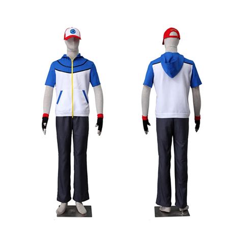 Ohcos Pokemon Ash Ketchum Trainer Costume Cosplay Clothes Jacket Pantgloves In Anime Costumes