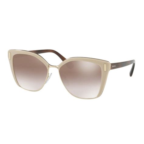 Prada PR 56TS Catwalk VHR4O0 Light Brown Pale Gold Sunglasses Woman