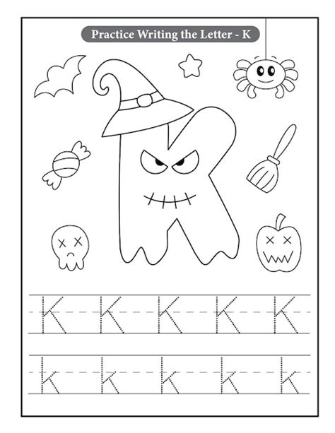 Halloween Letters Coloring Pages