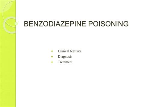 Benzodiazepine Poisoning