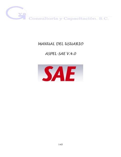 Manual Del Usuario Aspel Sae V