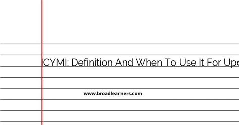 Using Icymi Definition And When To Use It For Updates Teen Slang