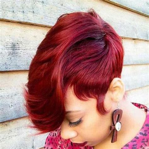 Short Wigs 99j Burgundy Red Pixie Cut Wigs With Bangs Synthetic Hair Wave Hair Ebay Thick