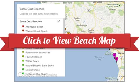 Guide to the Best Santa Cruz Beaches - Includes Santa Cruz Beaches Map