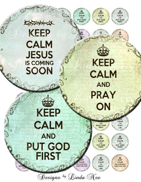 Instant Download Christian Keep Calm 1 Inch Round Etsy Jesus Is