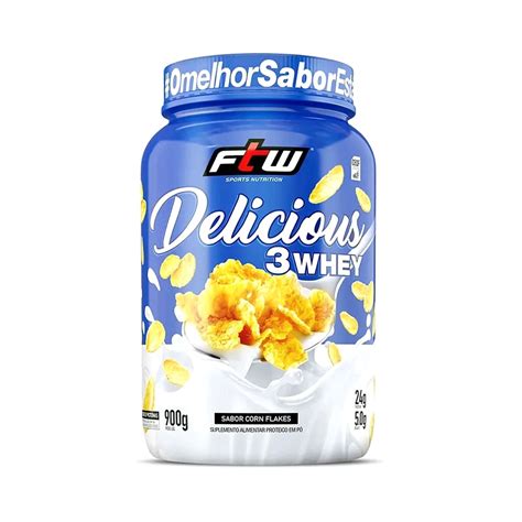 Delicious 3 Whey Ftw 900g Whey Protein Gourmet 3w Super Corpo