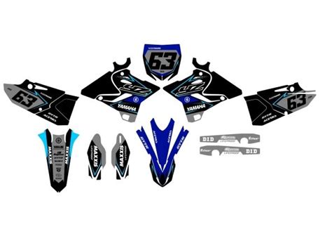 Kit déco Yamaha 125 YZ 2015 2021 Ligne Cyan Kitdeco moto fr