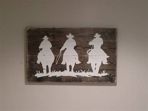 Rustic Cowboy Decor Personalized Decor Living Room Decor