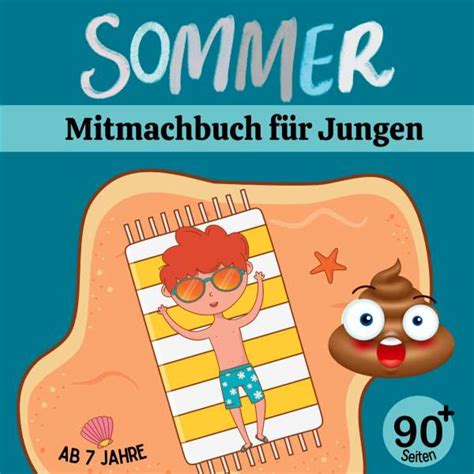 Sommer Mitmachbuch für Jungen Aktivitätsbuch Malbuch mit Ausmalseiten