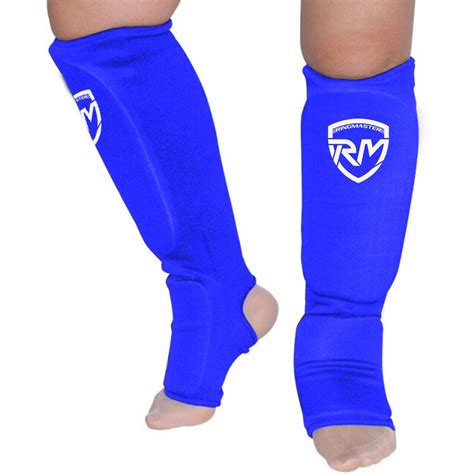 Shop Elastic Shin And Instep Padsguards Blue Ringmaster Sports