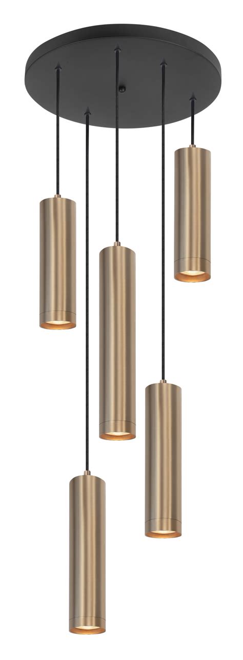 Hanglamp Tube Goud 5 Lichts 22H567138 VOL Verlichting B V